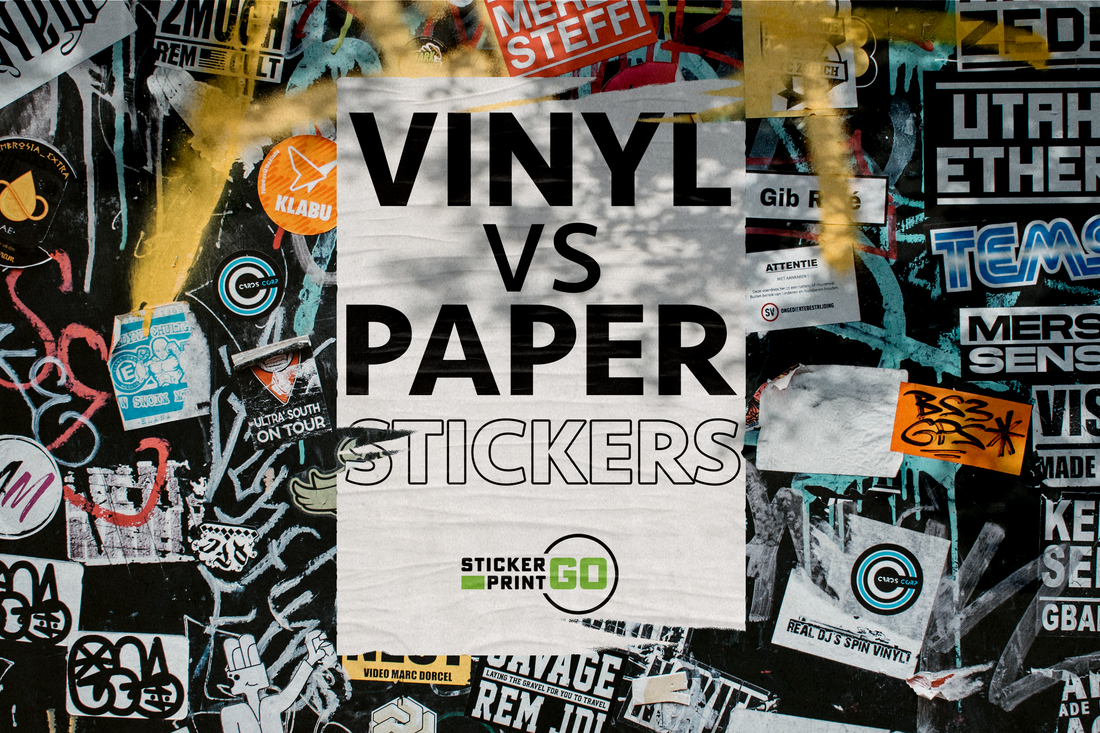 vinyl versus paper sticker graphic