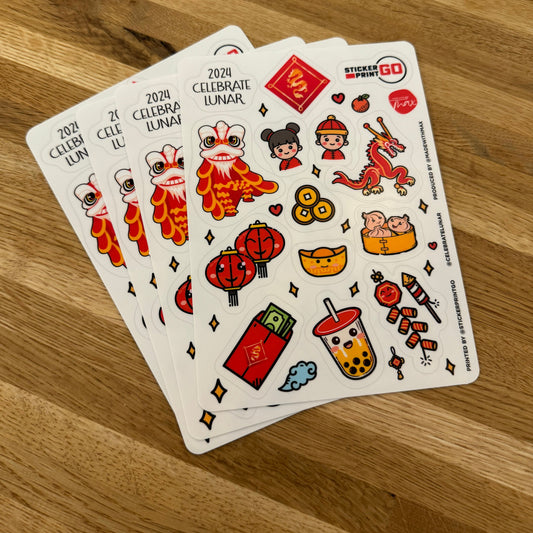 Celebrate Lunar New Year 2024 - Sticker Sheet - $5.00