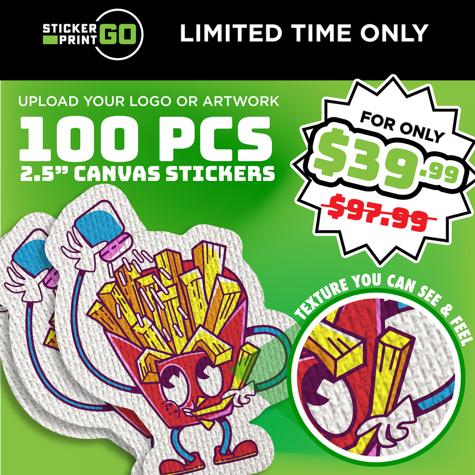 Canvas Line Sticker Sticker Deals - Die-Cut, Circle and Square Stickers – StickerPrintGo