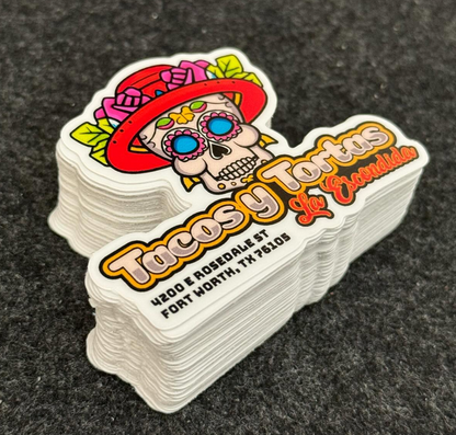 Custom 100pcs 2.5" Vinyl Stickers for $19.98